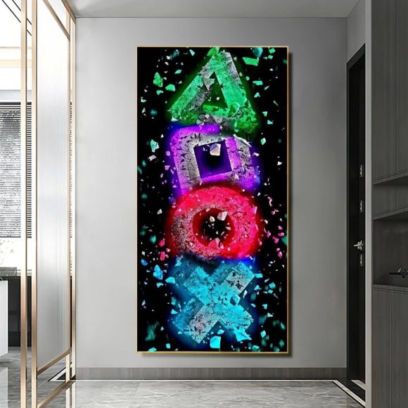 Gamer Room Canvas Painting Arena Game Poster - Image 3