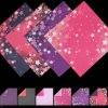 Double-sided Two-color Japanese-style Floral Origami Square Printing Origami