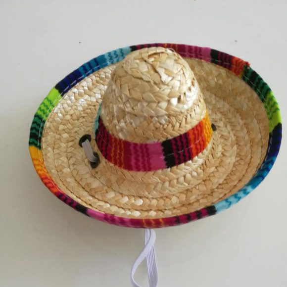 Pet Supplies Straw Woven Mini Pet Dog Straw Hat Pet Mexican Straw Hat Pet Cat Sun Hat - Image 2