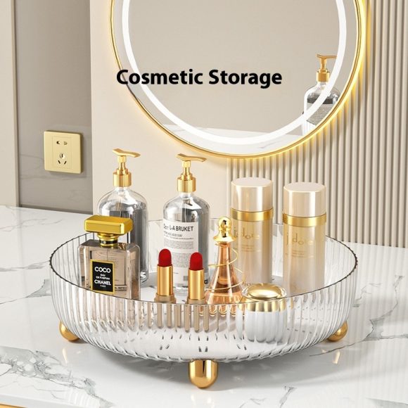 Plastic Cosmetics Rotating Storage Box - Image 6