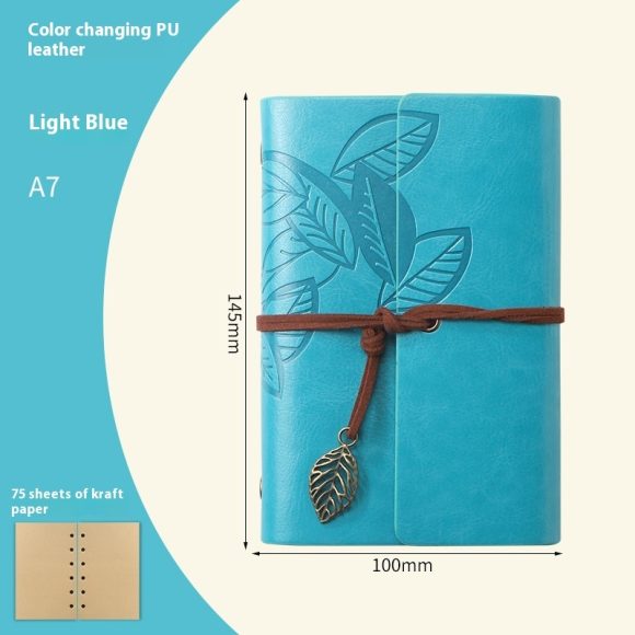 Creative Notebook Stationery One Leaf Zhiqiu Travel Diary Book Loose Leaf Vintage Leaves One Piece - Image 7