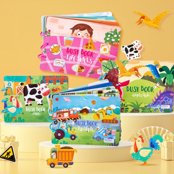 Children's Early Education Educational Velcro Hand Tear Pull Book Baby Quiet Paste Book Toy - Image 2