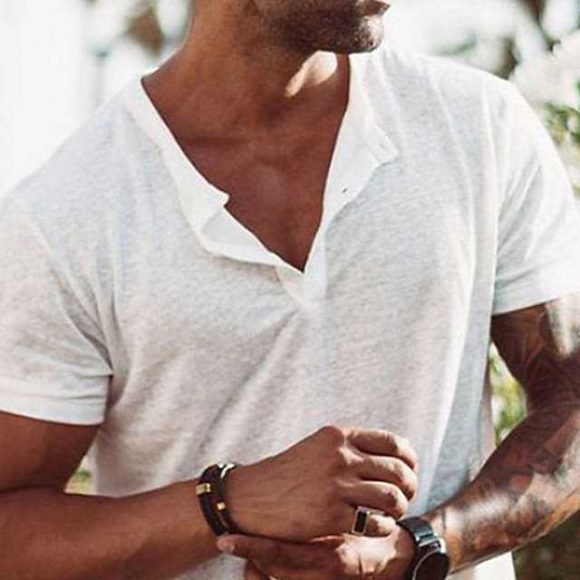 Fashionable And Breathable Casual Short Sleeves - Image 3