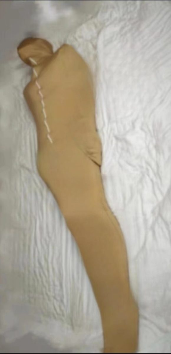 Thick Skin Color Velvet 380D Brushed All-inclusive Mummy Sleeping Bag Bilateral Binding Arm - Image 2