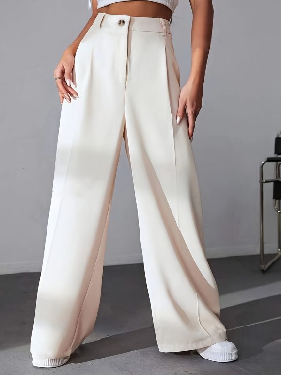 European And American New Women's Trousers Solid Color Casual Straight Pants - Image 3