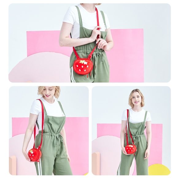Cute Strawberry Fruit Cartoon Children's Crossbody Bag - Image 5