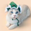 Christmas Tree Pet Head Cover Crocheted Hand-woven Cat Dog Hats Pets Products - Image 3