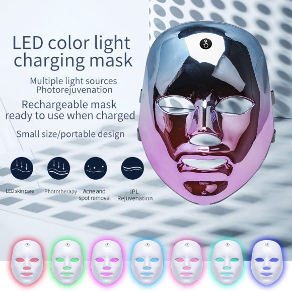 LED Rechargeable Face Mask Acne And Freckles Led Color Light Mask - Image 5