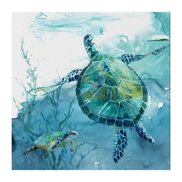 Turtle Canvas Painting Wall Art Poster - Image 3