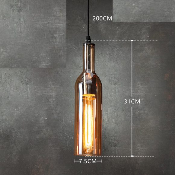 Nordic Style Restaurant Bar Creative Color Wine Bottle Glass Chandelier - Image 3