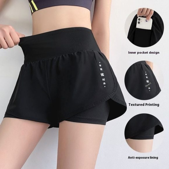 Women's Fitness Sports False Two-piece Suit Anti-exposure Shorts - Image 4
