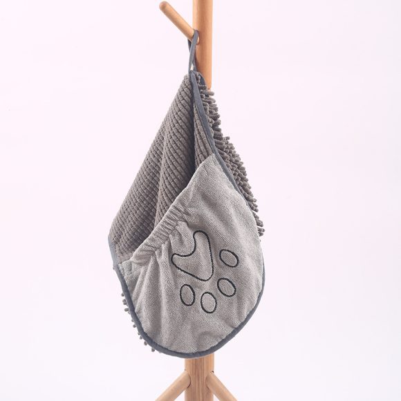 Pet Scrubbing Towel For Cats And Gloved Bath Towels - Image 2