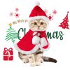 Cat Christmas Outfits, Dog Cat Santa Claus Outfit, Soft And Thick Xmas Cape With Hat, Christmas Cat Dog Costume Pet Cape, Cat Christmas Costumes For Cats, Medium Cat Cape For Cats - Image 9