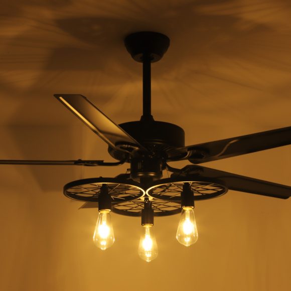 Retro Industrial Fan Lamp Ceiling Fan Lamp - Image 3