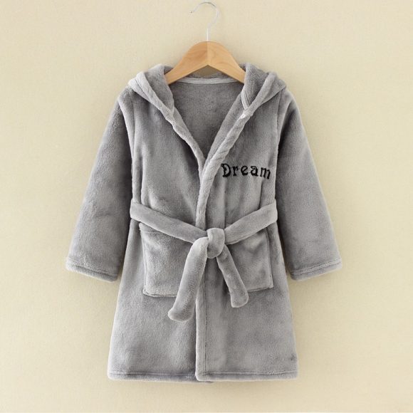 Cartoon Home Clothes Nightgown Bathrobe Children Pajamas Flannel - Image 3