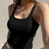 DAZY Solid Ribbed Knit Cami Top
