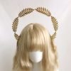 Wheat Ear Cross Feather Church Pope Golden Hair Ornament - Image 6