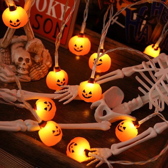 PVC Soft Material Halloween Lighting Chain Pumpkin Ghost Bat Modeling Lamp Indoor And Outdoor Home Decoration - Image 7
