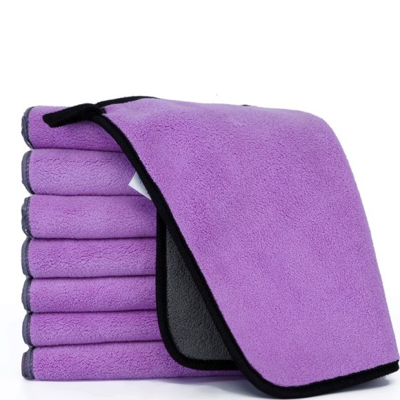 Two Color Double Sided Cleaning Car Wash Towel - Image 2