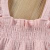 Girls' Solid Color Sling Top Hot Pants Suit - Image 7