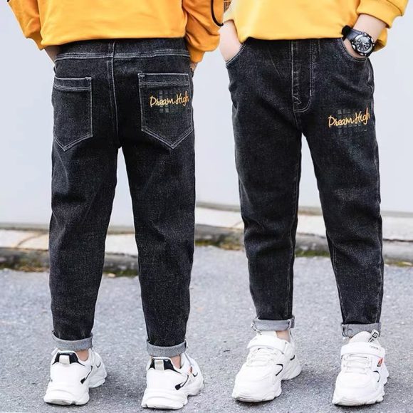 Boys Jeans Autumn And Winter New One-piece Velvet - Image 9
