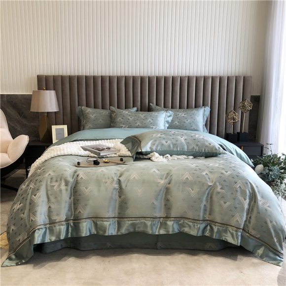 Pure Cotton Four-piece Light Luxury Simple Luxury Spring And Summer Duvet Cover - Image 5