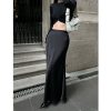 Women's Solid Color Acetate Satin Design Skirt - Image 4