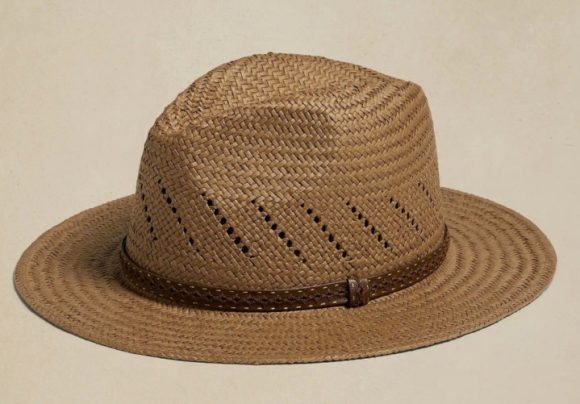 Striped Bow Flat-brimmed Jazz Straw Top Hat - Image 9