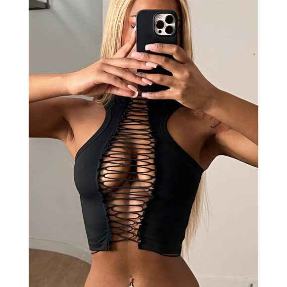 Sexy Cropped Sleeveless Top - Image 5