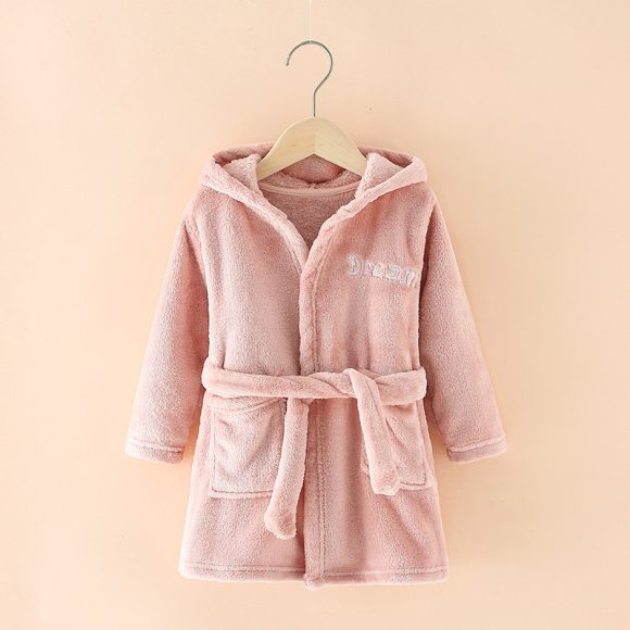 Cartoon Home Clothes Nightgown Bathrobe Children Pajamas Flannel - Image 4