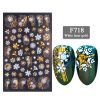 New Nail Stickers 3D Christmas Series Two-color Golden Laser Snowflake Thin Stickers Nail Art Design Nail Art Stickers - Image 10