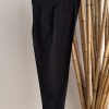 Italian Neapolitan Business Casual High Waist Paris Button Straight Leg Trousers