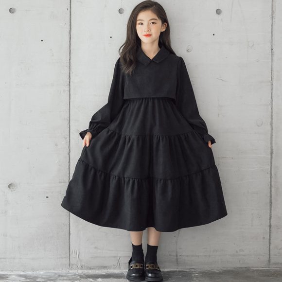 Corduroy Cotton Children's Clothing Trendy Fan Thick Warm Skirt - Image 6