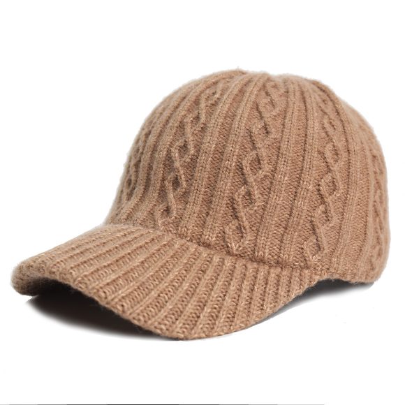 Knitting Wool Baseball Cap Korean Warm Solid Color Light Plate Peaked Cap - Image 5