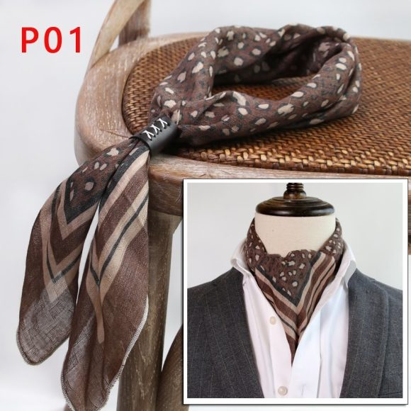 All-matching Men's Scarf Thin Youth Silk Scarf - Image 4
