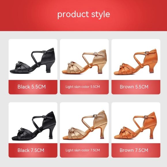 Latin Dance High Heel Dancing Shoes Soft Bottom - Image 3