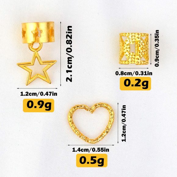Gold Plated XINGX Pendant Connecting Heart Hair Ring - Image 6