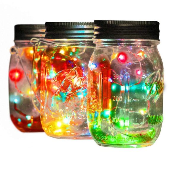 Solar Mason Jar  Light Decoration Mason Jar Light Outdoor Hanging Light Mason Jar Light String - Image 2
