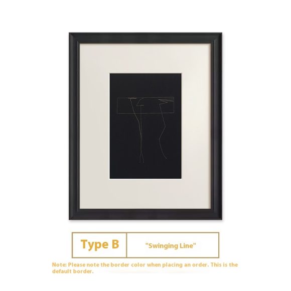 Black And White Lines High-end Abstract Paintingfor Hanging Retro Decorative Painting - Image 4