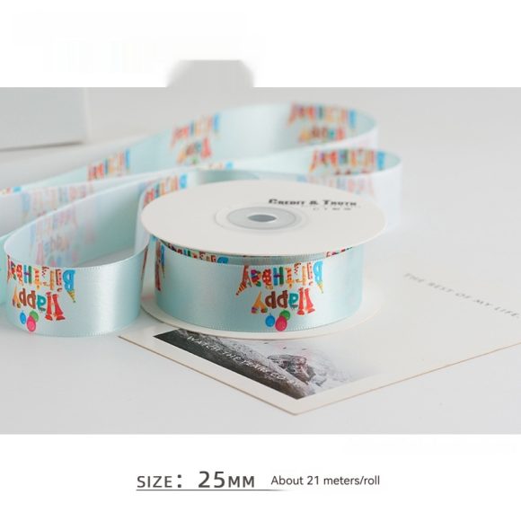 Color Heat Transfer Craft Ribbon Balloon Color Cake Packaging Gift Ribbon - Image 5