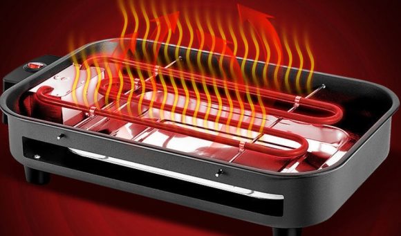 Factory directly for household barbecue square non-smoking electric oven carbon steel plate knob temperature control Korean electric baking tray customization - Image 5