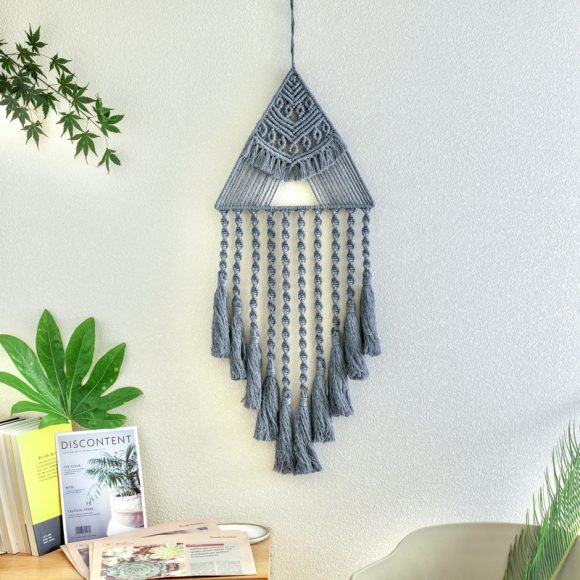 Handwoven Home Decor Triangle Dream Catcher Pendant - Image 6