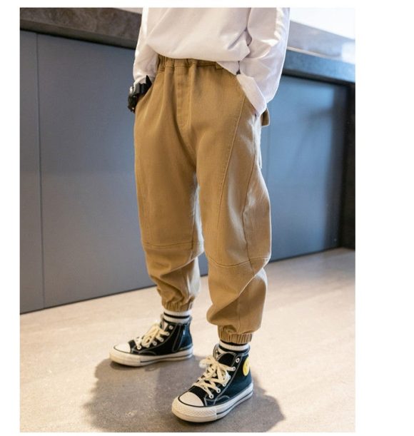 Boys' Middle And Older Children's Footwear Overalls Trousers - Image 4