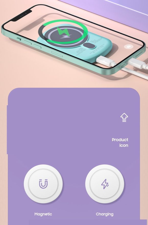 Fast Charging Compact And Portable Magnetic Wireless Power Bank - Image 8