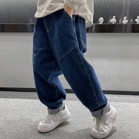 Boys Autumn Jeans Children's Clothing Casual Spring And Autumn Handsome Trousers - Image 6