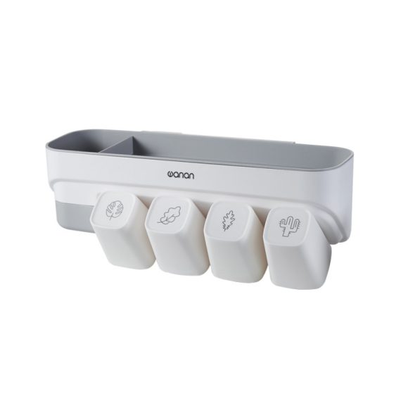 Suction Wall-mounted Multifunctional Washing Cup Holder Set - Image 2