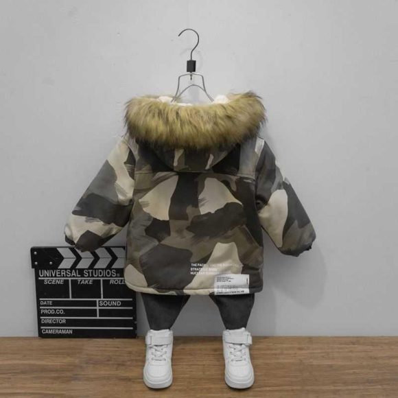 Boy Foreign-style Baby Winter Camouflage Padded Jacket - Image 4