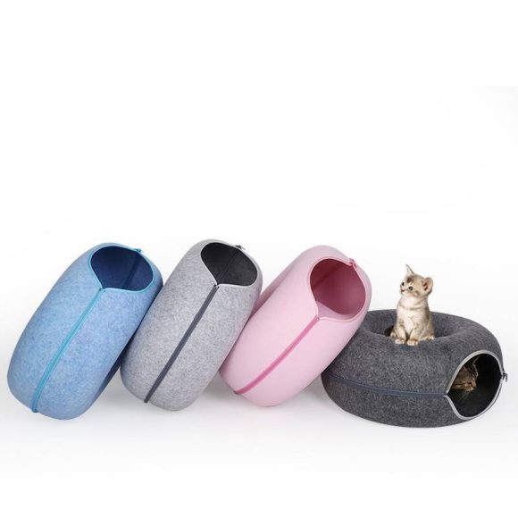 Four Seasons Available Cat Round Felt Pet Nest - Image 4