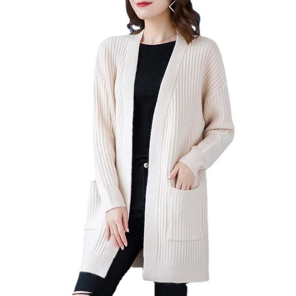 Loose Knitted Shawl Versatile Sweater Coat Women's - Image 9