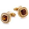 High Quality Classic French Turtle Surface Glass Cufflinks - Image 7